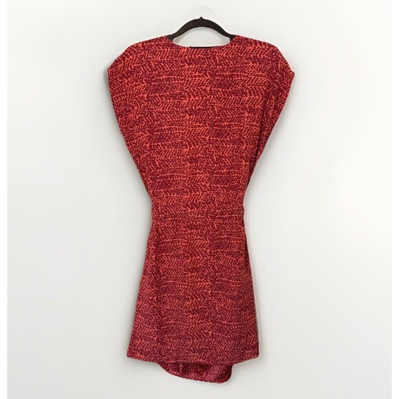 Anthropologie 100% Silk Corey Lynn Calter Sleeveless Medium Mini Dress Red Print - Picture 3 of 9